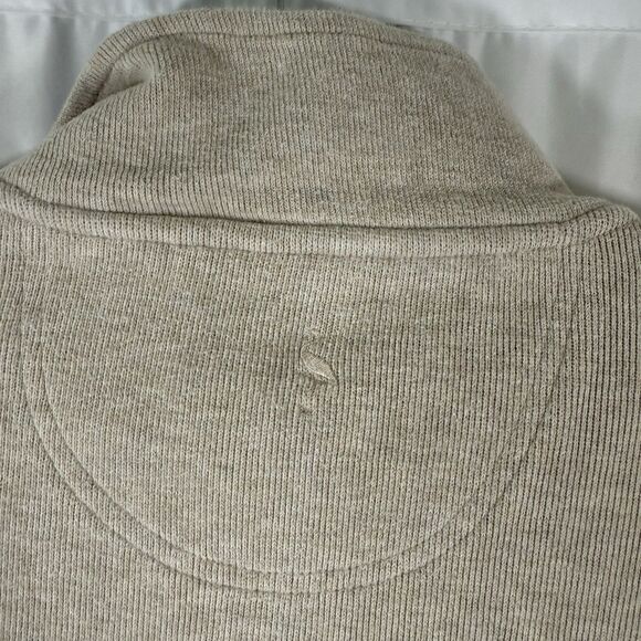 Tailorbyrd Sweater Men's Medium Ivory 1/4 Zip Long Sleeve Turtleneck 100% Cotton - Picture 11 of 11